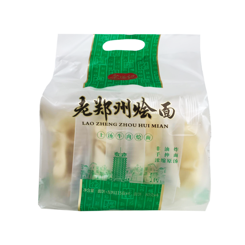 DJY打酱油老遂记 老郑州上汤牛肉烩面四连包 115g*4