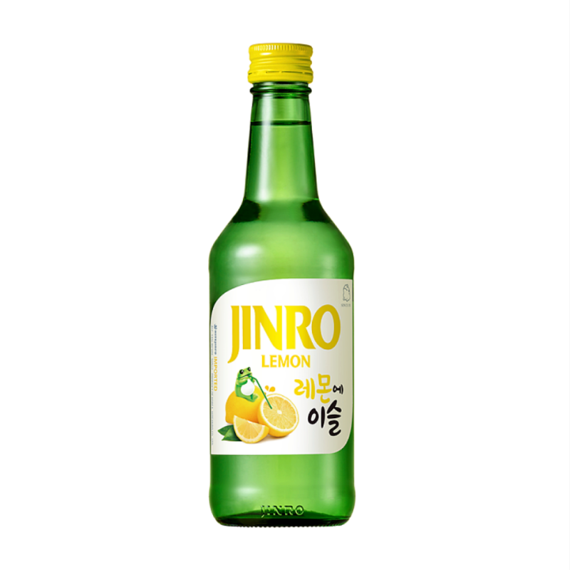 DJY打酱油韩国 JINRO 真露烧酒 蒸馏酒 柠檬味 13%vol 350ml