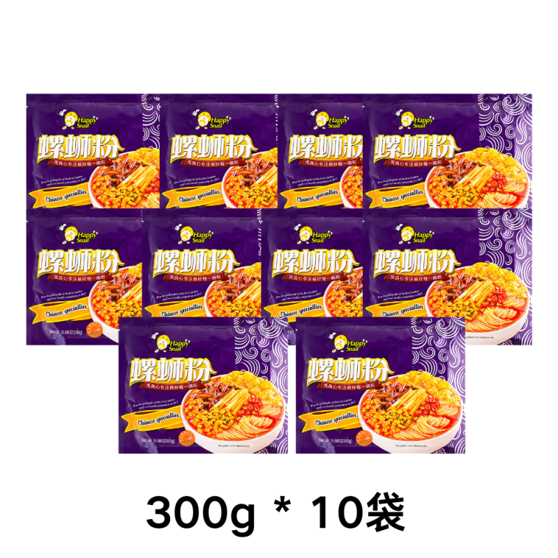 DJY打酱油礼盒装 好欢螺 紫袋螺蛳粉 300g*10