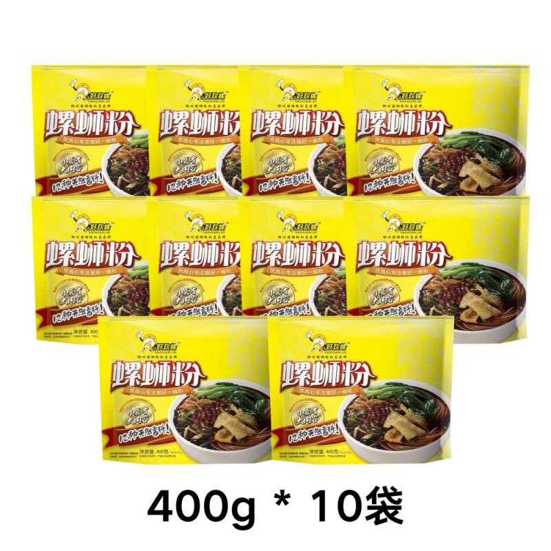 DJY打酱油礼盒装 好欢螺 黄袋螺蛳粉 400g*10