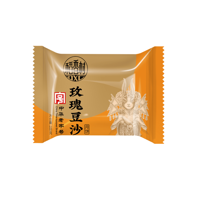 DJY打酱油稻香村月饼 玫瑰豆沙 月饼 单个装 100g