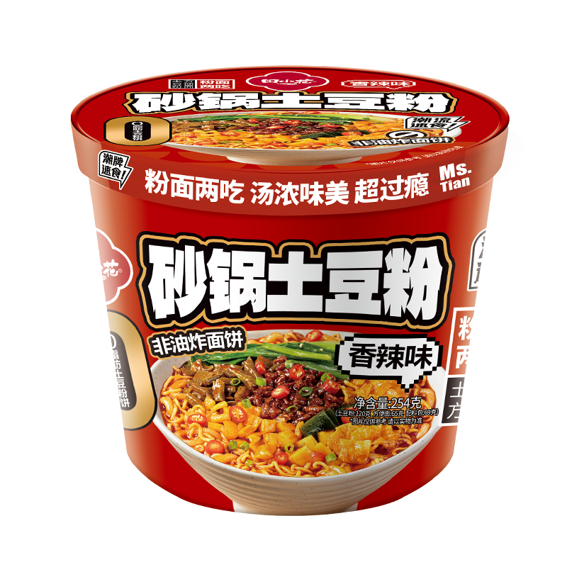 DJY打酱油田小花 砂锅土豆粉两掺 畅享版 香辣味 254g