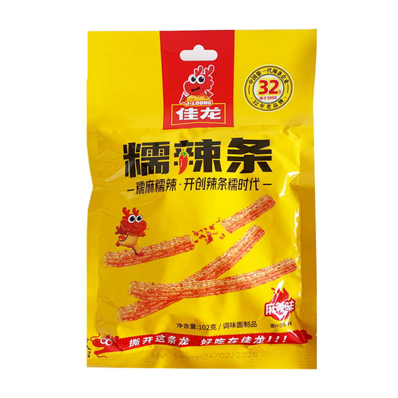 DJY打酱油佳龙 糯辣条麻辣味 102g