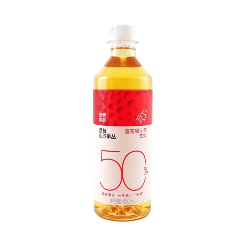DJY打酱油喜茶 荔枝山韵单丛果汁茶饮料 450ml