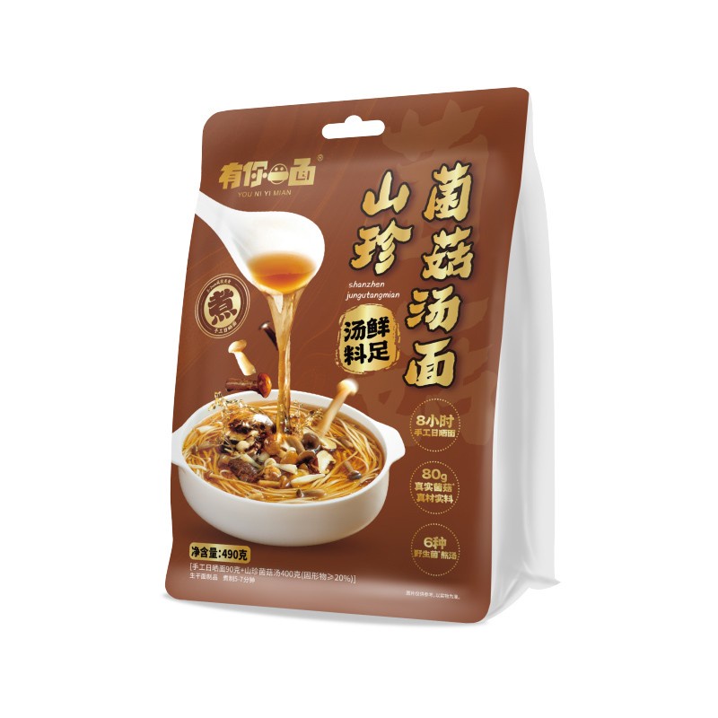 DJY打酱油有你一面 山珍菌菇汤面 490g