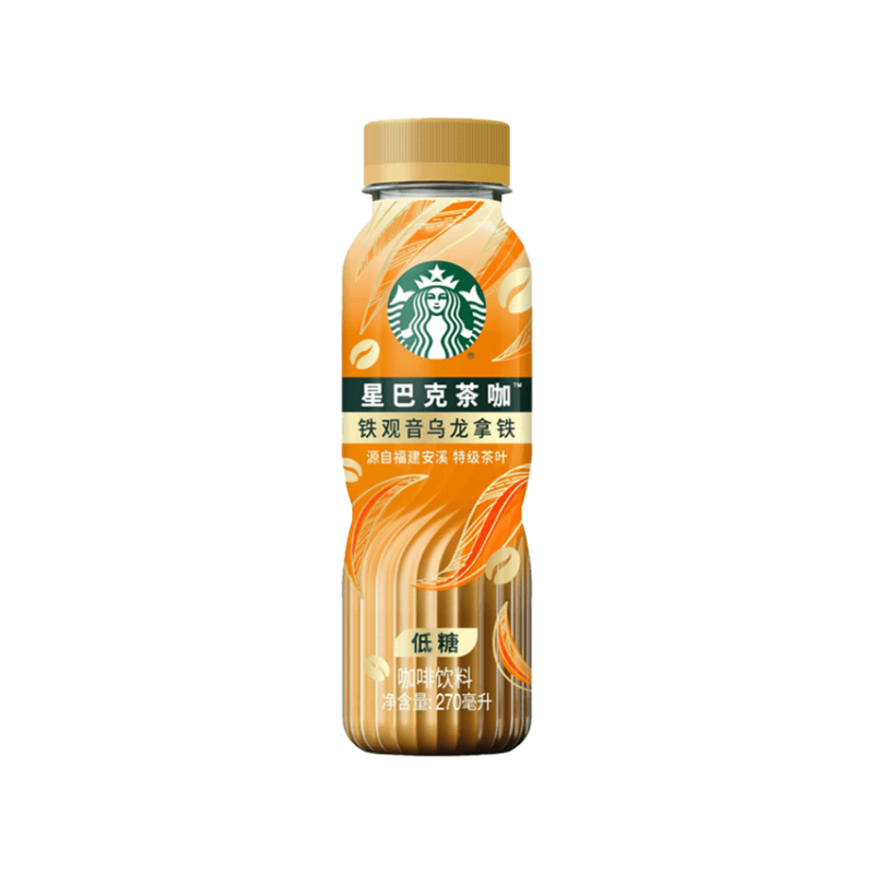 DJY打酱油星巴克 茶咖 铁观音乌龙拿铁咖啡饮料 270ml