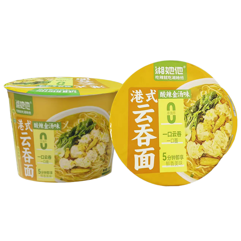 DJY打酱油湘她他 特供版 港式云吞 酸辣金汤味 125g