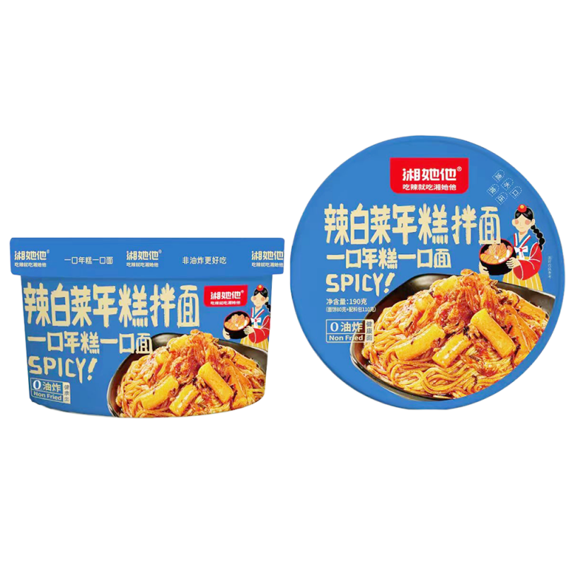DJY打酱油湘她他 年糕 辣白菜年糕拌面 190g