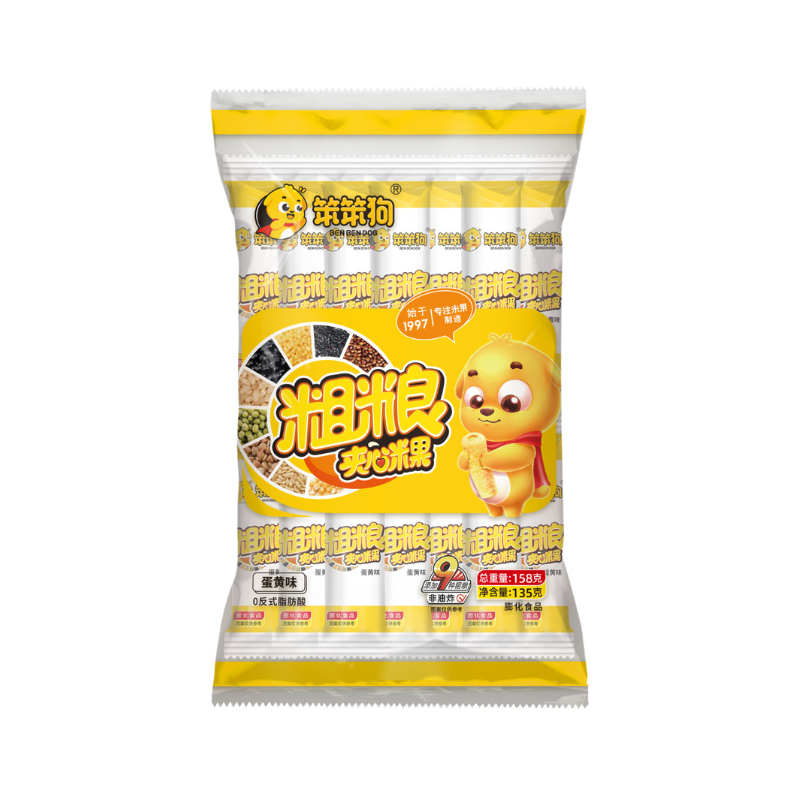 DJY打酱油笨笨狗 粗粮夹心米果蛋黄味 158g
