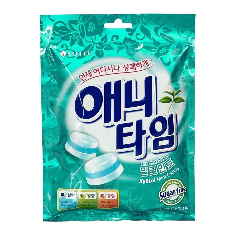 DJY打酱油韩国 Lotte乐天 三层润喉糖 牛奶薄荷糖 60g