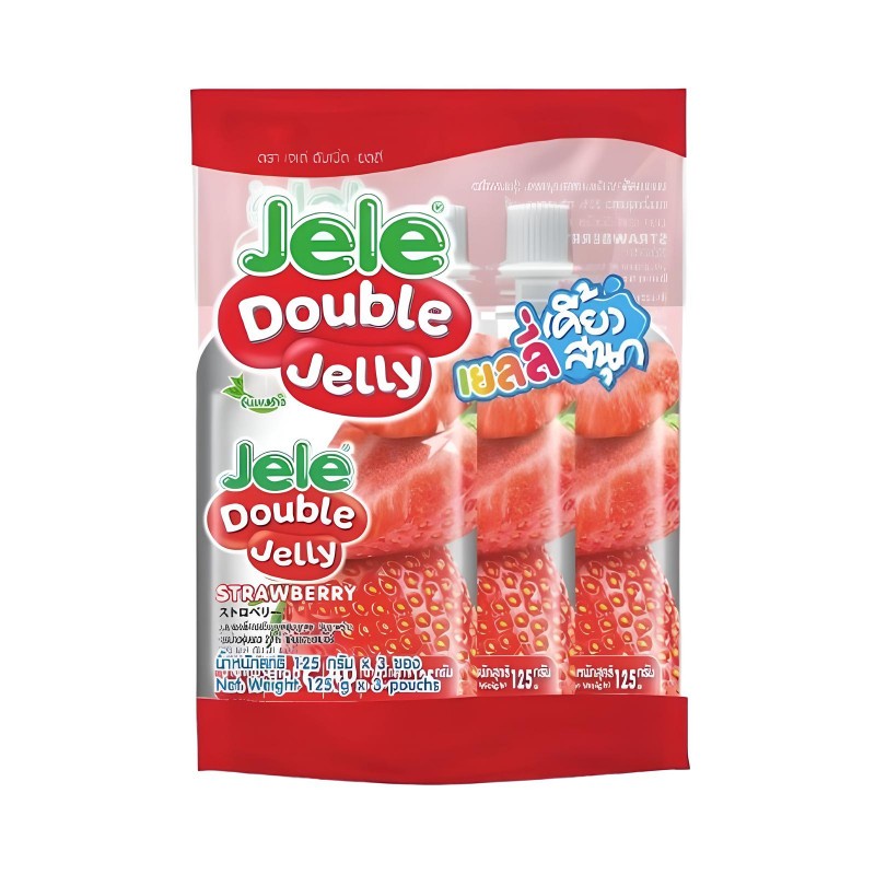 DJY打酱油Jele 双层果冻 草莓味 125g*3