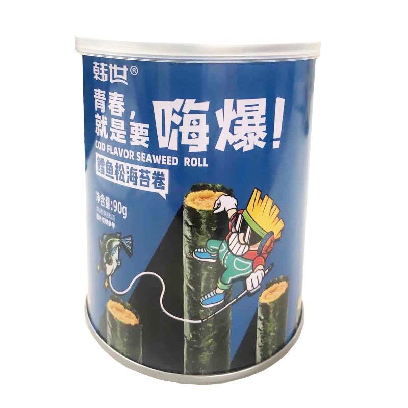 DJY打酱油韩世 鳕鱼松海苔卷罐装 90g