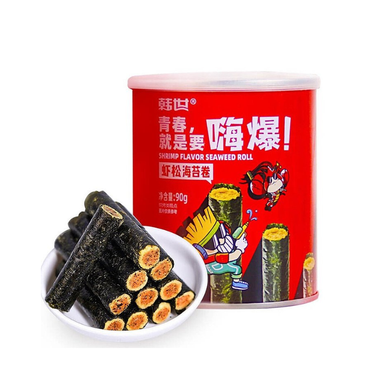 DJY打酱油韩世 咸蛋黄味海苔卷罐装 90g