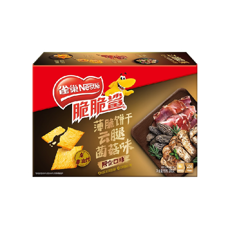 DJY打酱油雀巢 脆脆鲨薄脆饼干 云腿菌菇 80g