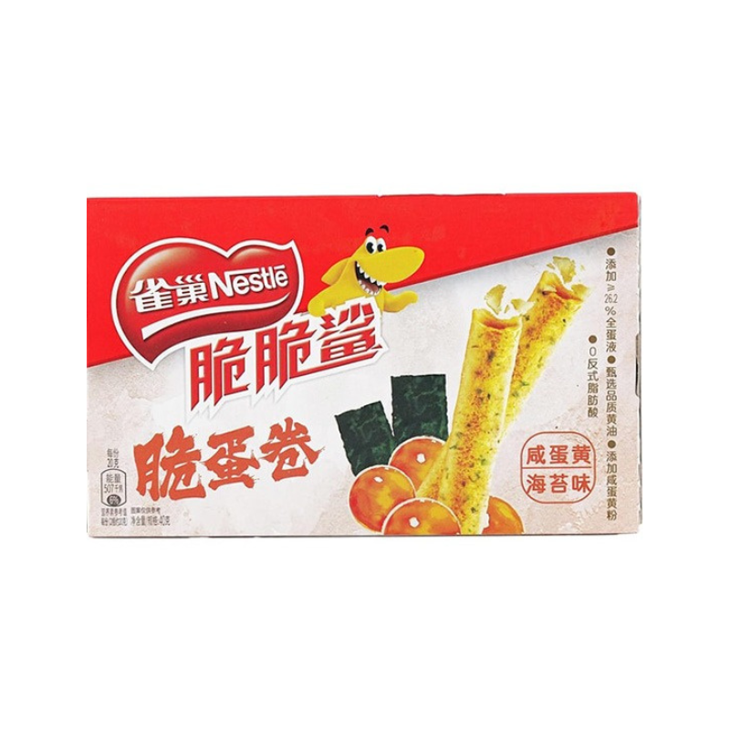 DJY打酱油雀巢 脆脆鲨脆蛋卷 咸蛋黄海苔 40g