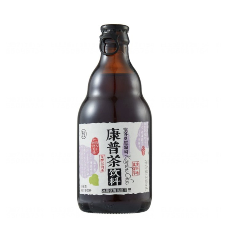 DJY打酱油盒马 紫苏夏黑葡萄康普茶饮料 330ml