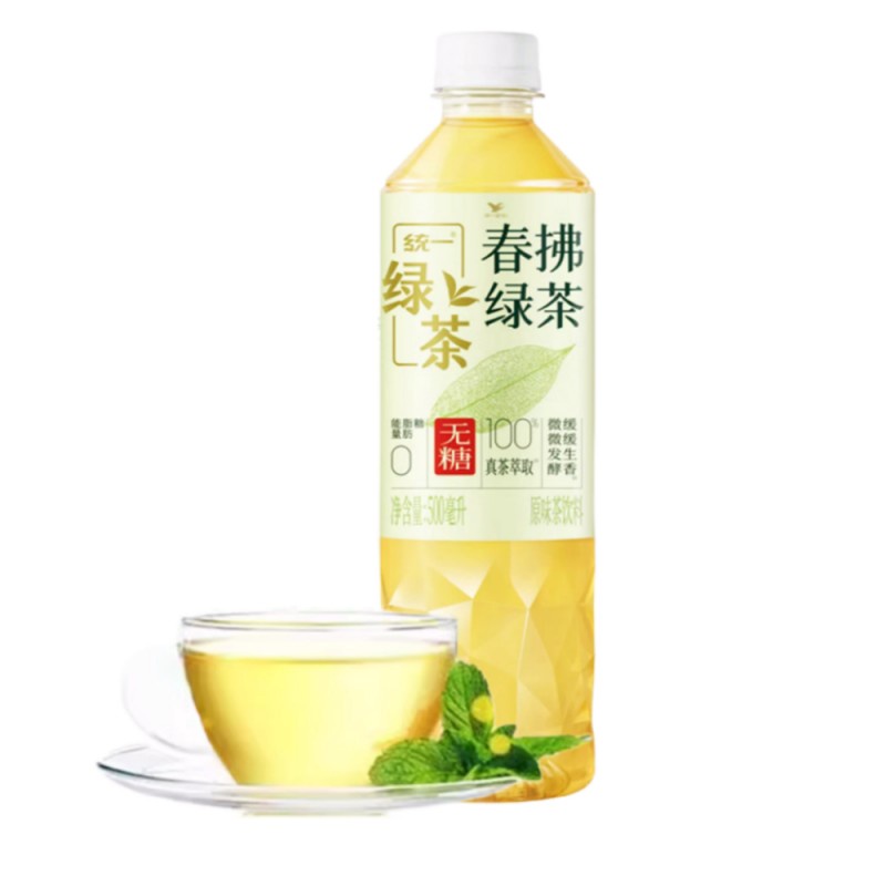 DJY打酱油统一 春拂绿茶 原味茶饮料 500ml
