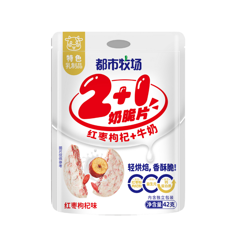 DJY打酱油都市牧场 奶脆片 红枣枸杞味 42g
