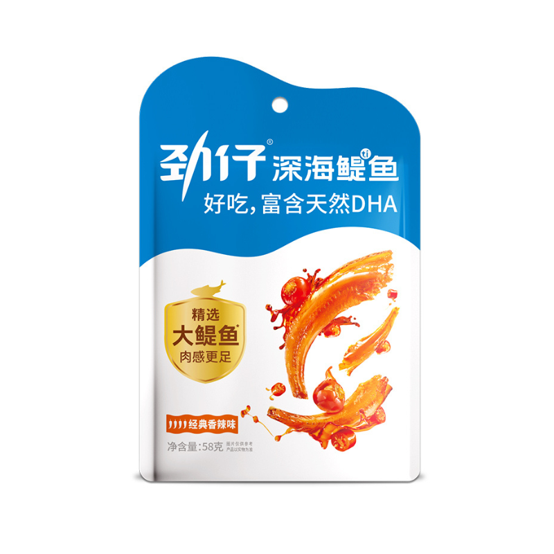 DJY打酱油劲仔 深海鳀鱼 经典香辣味 58g