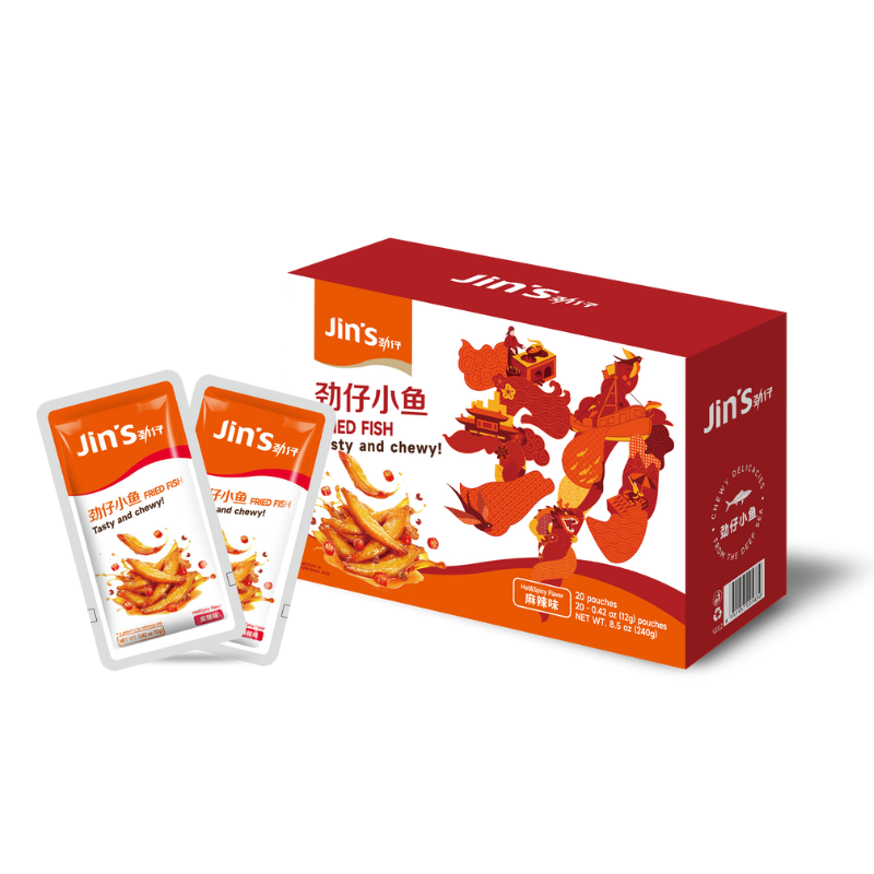 DJY打酱油盒装 湖南特产 劲仔小鱼 麻辣味 240g