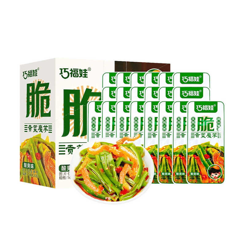 DJY打酱油巧福娃 贡菜魔芋  酸爽味  16g*20