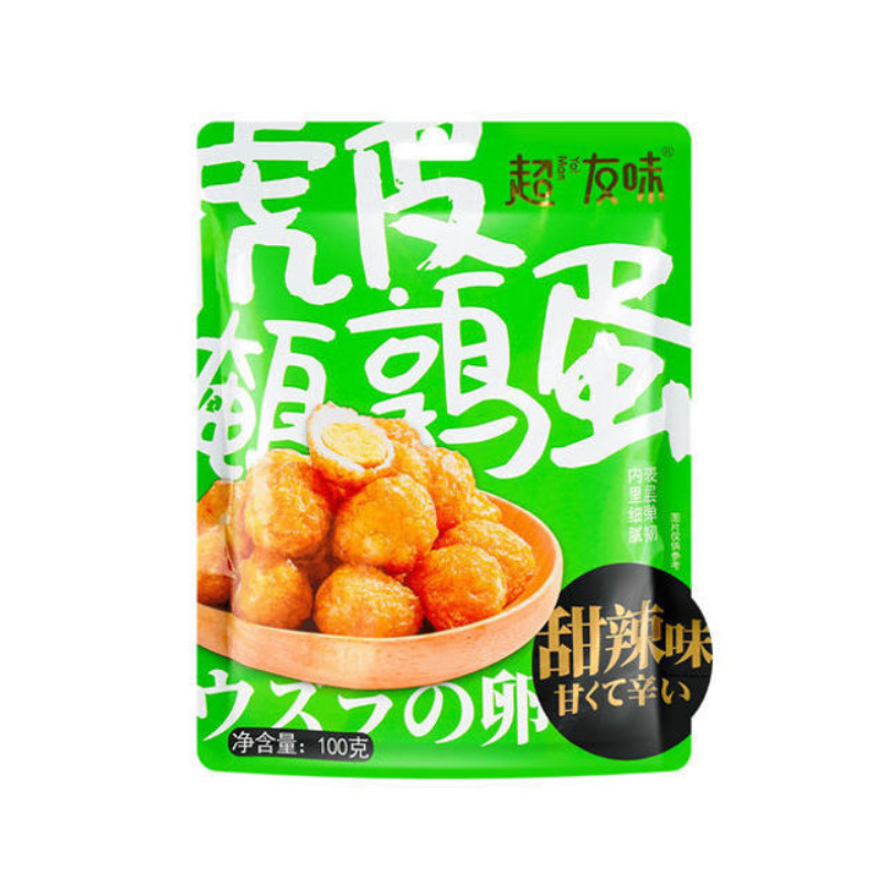 DJY打酱油超友味 虎皮鹌鹑蛋甜辣味 100g