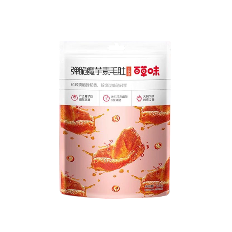 DJY打酱油百草味 弹脆魔芋素毛肚 (红油火锅味) 120g