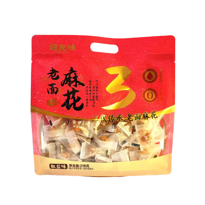 DJY打酱油超友味 老面麻花 椒盐味 218g