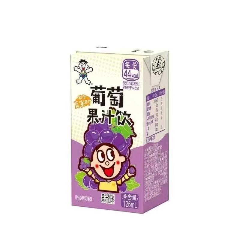 DJY打酱油旺旺 葡萄果汁饮料 125ml*4