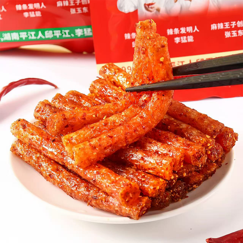 DJY打酱油4月5号到期 麻辣王子 辣条很麻很辣味 418g