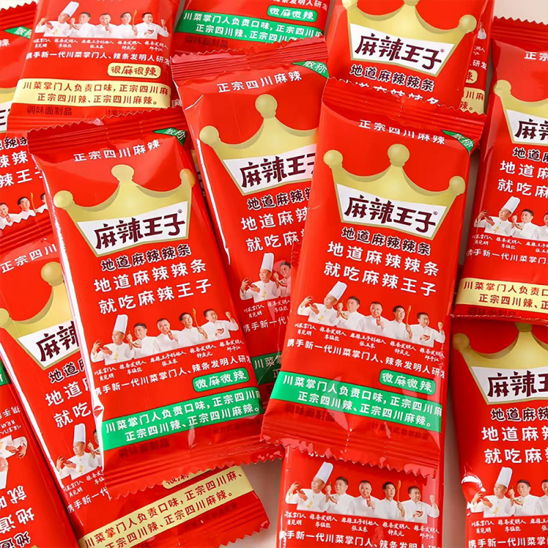 DJY打酱油4月5号到期 麻辣王子 辣条微麻微辣味 418g