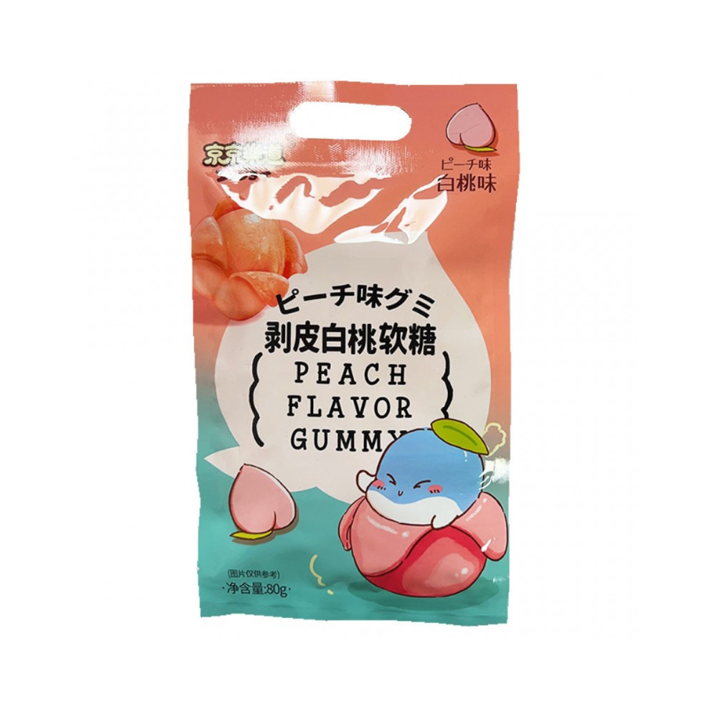 DJY打酱油京京乐道 剥皮软糖2.0白桃味 62g