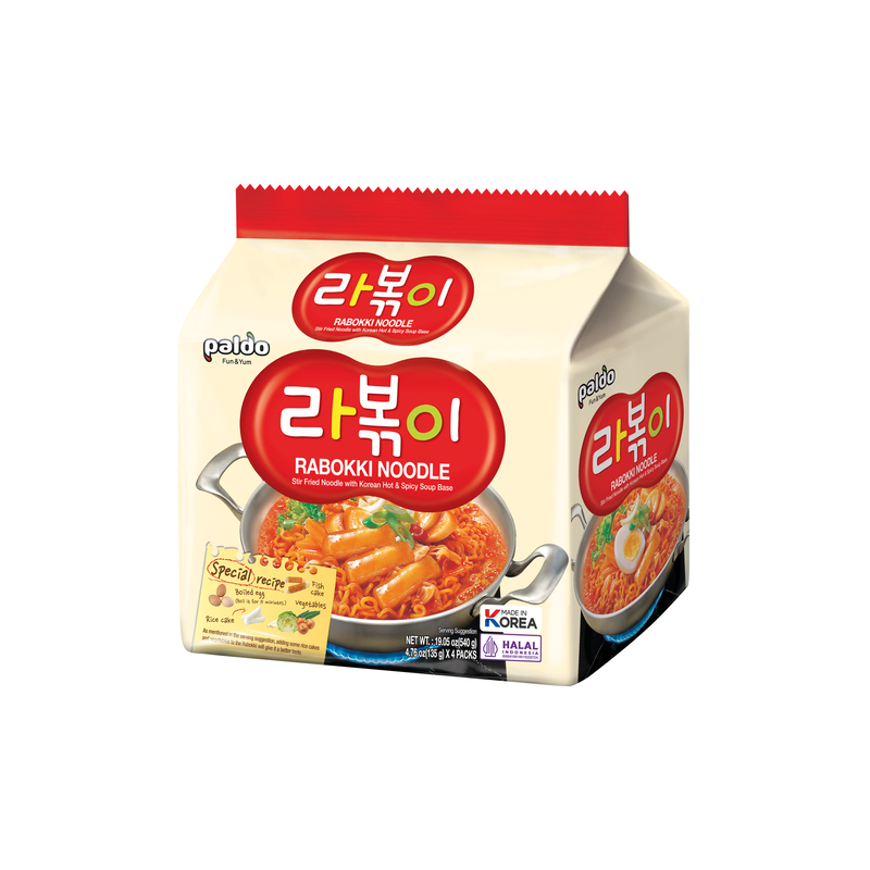 DJY打酱油韩国Paldo 炒年糕拉面  4包装  135g*4