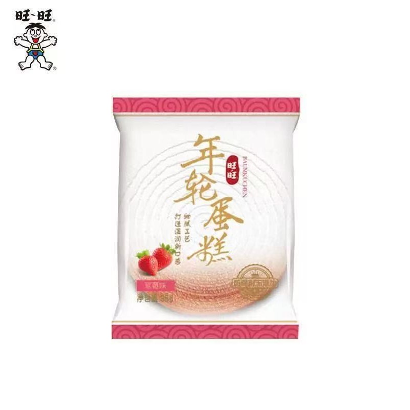 DJY打酱油旺旺 年轮蛋糕 草莓味 35g