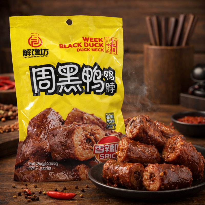 DJY打酱油解馋坊 周黑鸭鸭脖 香辣味 105g