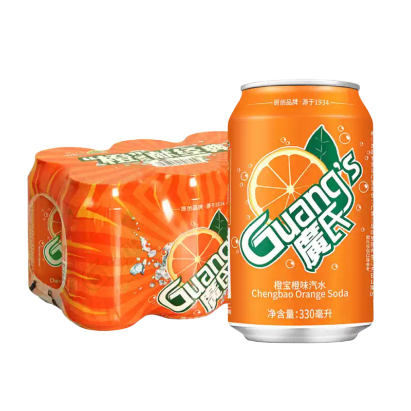 DJY打酱油广氏 橙宝橙味汽水 330ml