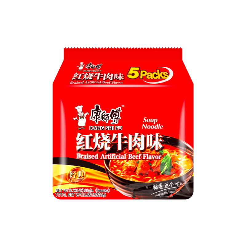 DJY打酱油康师傅 方便面 红烧牛肉味五连包 106g*5
