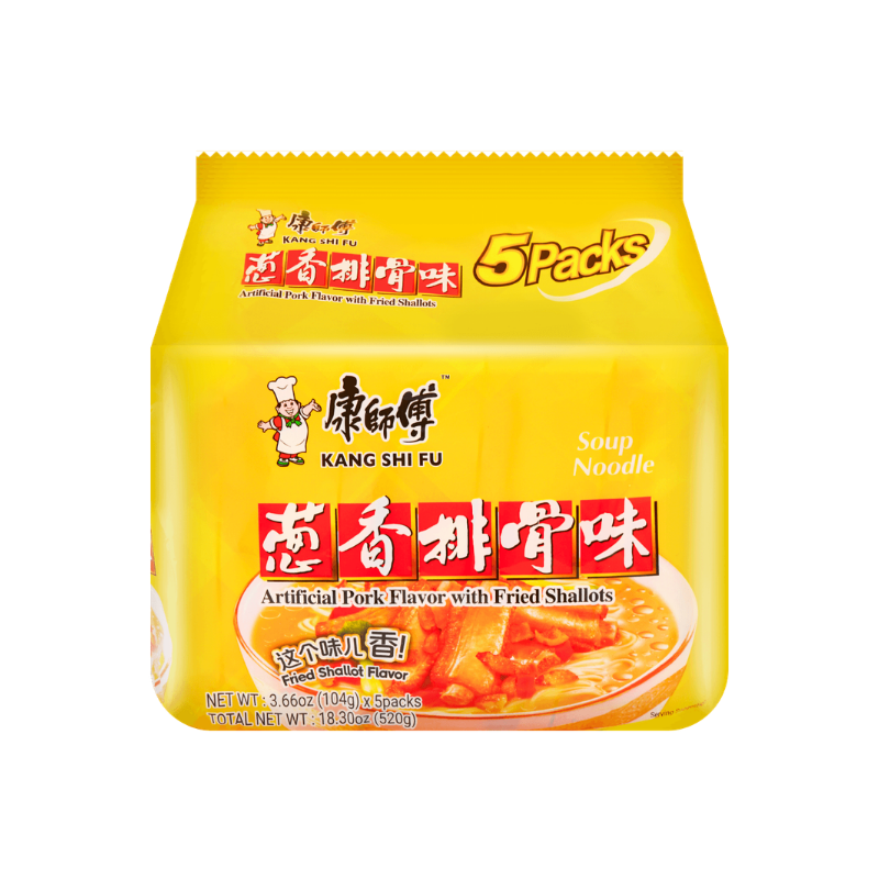 DJY打酱油康师傅 方便面 葱香排骨味 104g*5