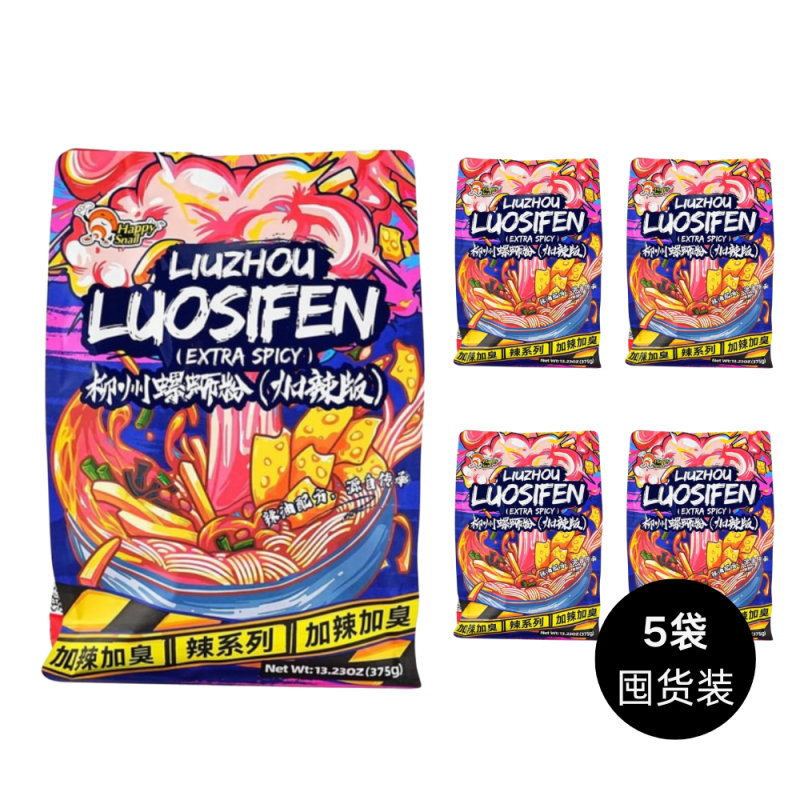 DJY打酱油超值囤货 好欢螺 螺蛳粉 加臭加辣版 375g 5袋装